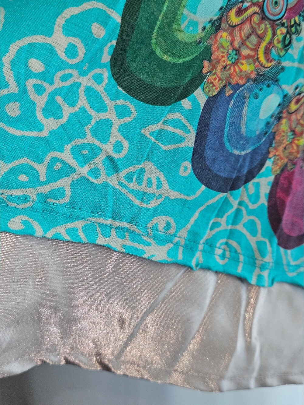 DESIGUAL Turquoise Floral Medallion Tank Dress - Picture 4 of 10